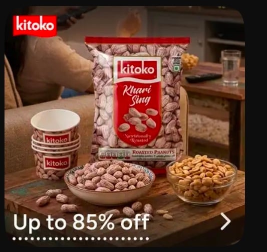 KITIKO Khari Sigh(200gm) @45, Revdi 200gm @50 , Chana, Masala Peanuts and more at upto 85% off