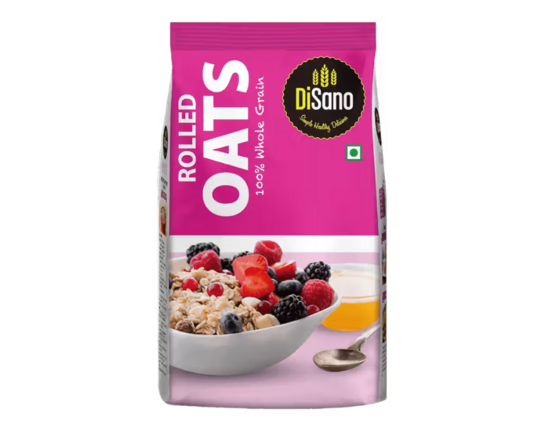DiSano Rolled Oats 1kg, Jumbo Oats, 100% Whole Grain, High in Protein & Fibre on Instamart