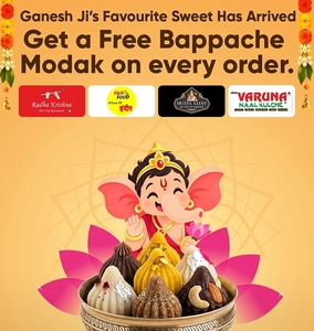 Swiggy - Free Bappache Modak On Every Order (Restaurant Specific)