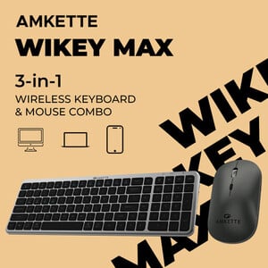 AMKETTE Wi-Key Max Rechargeable Wireless Keyboard and Mouse