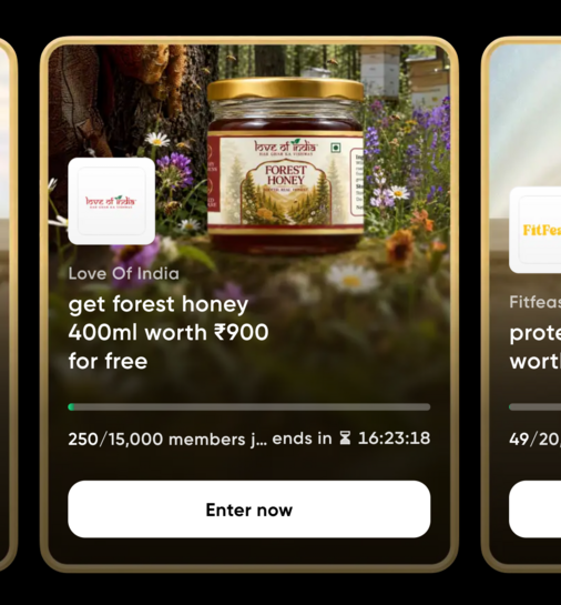 CRED - Pledge 10k cred coins to get free Honey, UNO, perfume, T shirt, Cookies and more