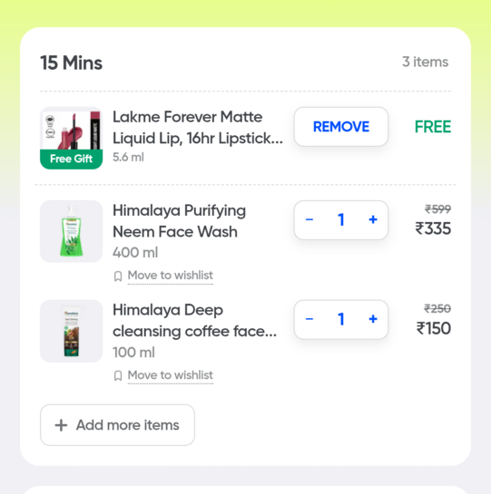 Instamart - Buy Himalaya Items Worth 399 & Get a Lakme Lipstick Free