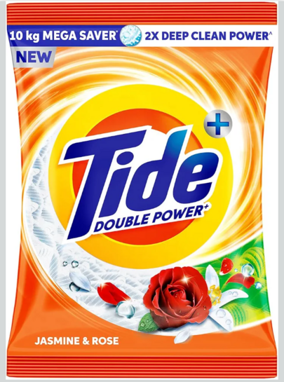 Click to enlarge Tide Plus Detergent Washing Powder - 10kg Mega Saver Pack | Jasmine & Rose Fragrance