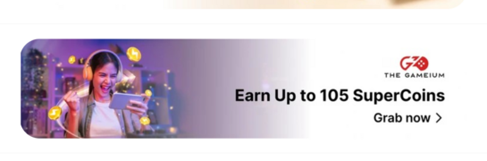 Flipkart x Gameium - Earn upto 105 supercoins back (spend 98 sc + Rs 1)