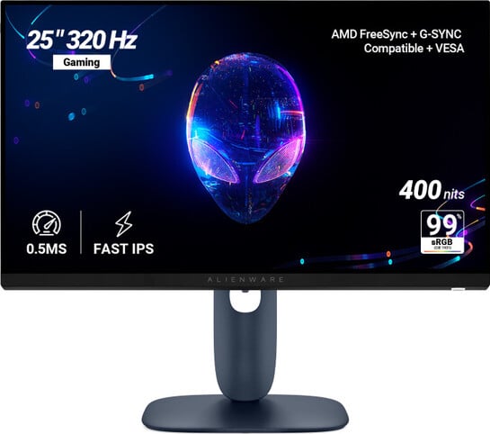 DELL Alienware Series (25 inch) Full HD LED Backlit IPS Panel (0.5 ms, 320 Hz)
