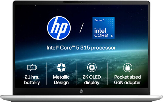 [Price drop] HP Omnibook 3 Next Gen AI PC, 2K OLED Intel Core 5 Series 3 315 - (12 GB/512 GB SSD) 14 inch Laptop