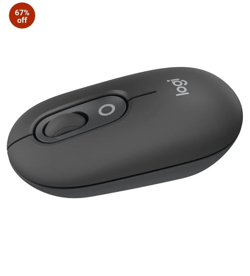 Logitech POP Mouse, Compact and Portable Wireless Bluetooth - Graphite
