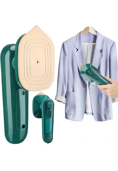 Stainless Steel Mini Steam Iron for Clothes | Portable Handheld Garment Steamer | Fast Heating Wrinkle Remover for Travel & Home 79% off  Product Images and Videos (AI-Generated Alt Text)