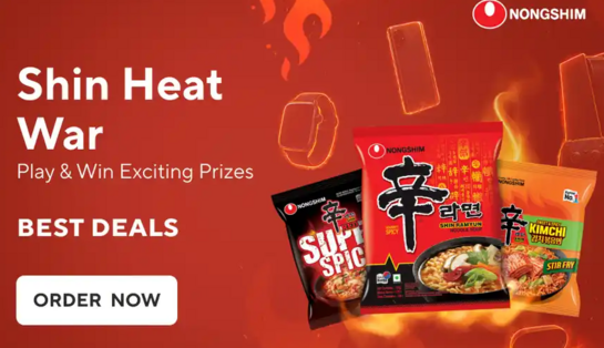 Zepto : Nongshim Shin Heat War – Buy, Score & Win!