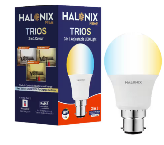 Instamart : Halonix Prime Trios 9W/14W LED Bulb – 3-in-1 Light Modes from ₹59