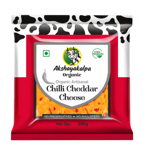 Instamart : Akshayakalpa Chilli Cheddar Cheese 200g