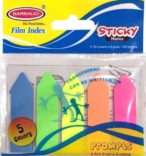 Bambalio Arrow Shaped Neon Sticky Notes (Pack of 6)