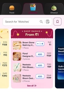 1 rupees Rakhi or search Shop rakhi from Rs 1 on Instamart