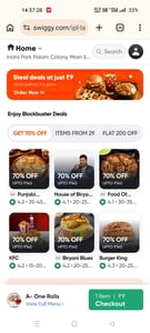 SWIGGY : STEAL DEALS @9