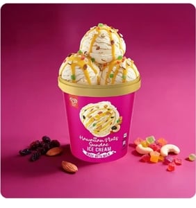 Kwality Wall's Hawaiian Nuts Sundae Tub 700 ml