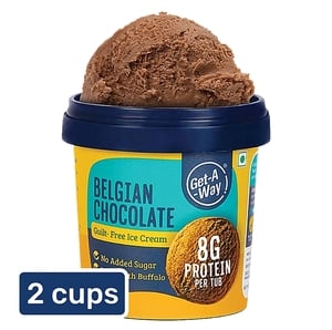 Get-A-Way Belgian Chocolate Ice Cream With No Added Sugar, 2x100 ml