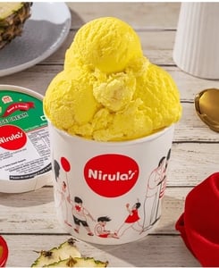 Nirulas Pineapple Pop Ice Cream Tub 600 ml