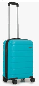 Click to enlarge TEAKWOOD LEATHERS Unisex 8 Wheels Trolley Bag, Hard Cabin with Zipper Closure, Adjustable Push Button & Cross Side Strap, Lock System 360 Degree (55 CM, Aqua Green)