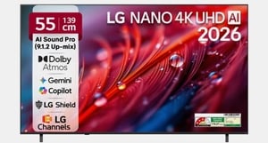 Click to enlarge Lg (55 inch) Ultra HD (4K) LED Smart WebOS TV 2026 Edition with NANO Detail Enhancer, HDR10 Pro, 4K Super Upscaling Alpha7 AI Processor 4K Gen9,
