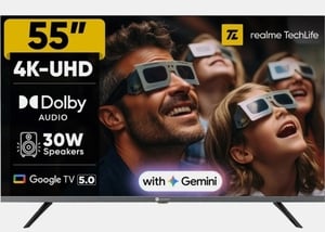Click to enlarge realme Techlife (55 inch) Ultra HD (4K) LED Smart Google TV on Flipkart