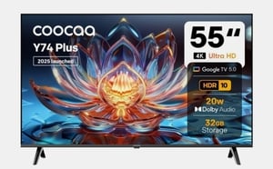 coocaa Plus 138 cm (55 inch) Ultra HD (4K) LED Smart Google TV with Dolby Audio