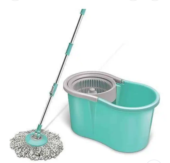 Spotzero By Mini Spin Mop, Aqua Green, Plastic