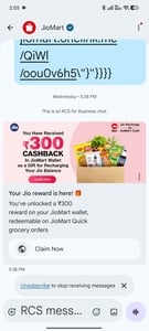 Click to enlarge JioMart ₹300 Cashback – Jio Recharge Reward