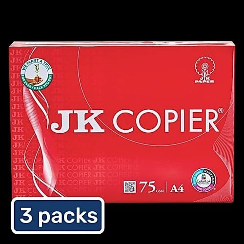 JK Copier A4 Paper 75 GSM, 3x500 pcs (Multipack)