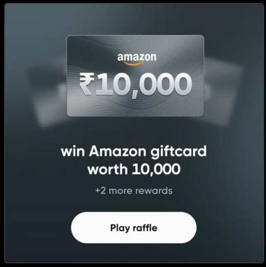 Cred : Play Raffle Win Amazon Gift Card Worth ₹10,000 Using 2000 Cred Coins