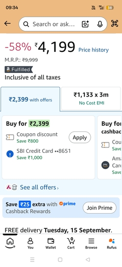 SAMSUNG Galaxy Buds at 1800 discount!!