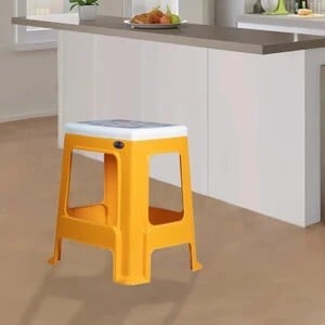 nilkamal stool 24 set of 1 yellow Stool (Yellow, Pre-assembled)