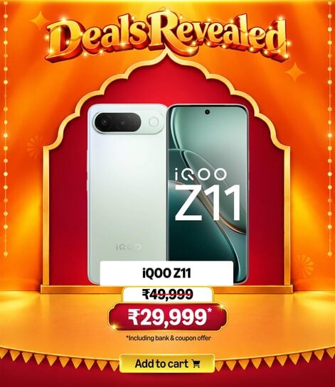 (Upcoming) iQOO Z11 5G (Aurora Green, 8GB RAM, 128GB Storage) | India's 1st MediaTek Dimensity 7500 Turbo Processor