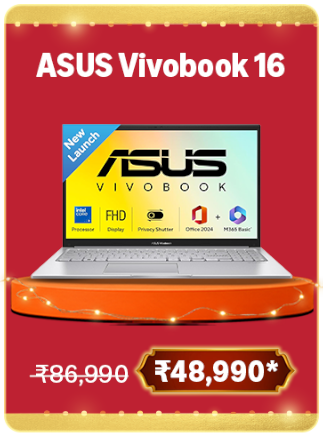 ASUS Vivobook 15 (2026) Intel Core 3 100U (i3-14th Gen) Intel iGPU,8GB RAM,512GB SSD