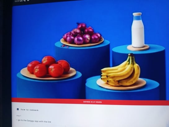 Cred* Swiggy Instamart 50 off on 150 user specific
