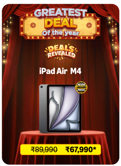 Click to enlarge (Upcoming) Apple iPad Air 27.59 cm (11″) (M4): Liquid Retina Display, 128 GB, 12MP Front/Back Camera