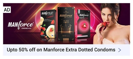 Manforce flavoured, extra dotted minimum 40% off [please filter by discount]