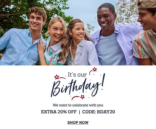 Its Our Birthday - We want to Celebrate with you | Extra 20% Off