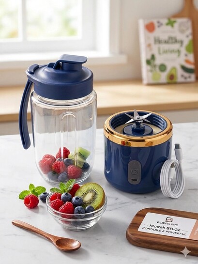 Click to enlarge KIVNEX Jxr 40 W Juicer (2026port | 2 Jars | Blue)
