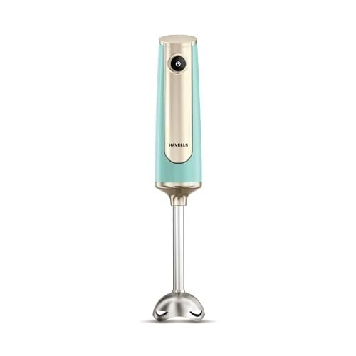 Havells CRAFT Hand Blender|50% Quieter Operation|Easy Blending with 300 Watt Power(Blue & Gold)