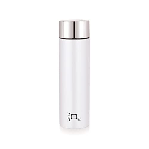 Click to enlarge Attro O2 1100ml Stainless Steel Single Wall Water Bottle, Light Weighted Leak-Proof Use for Office, School, Outdoor & Gym - White