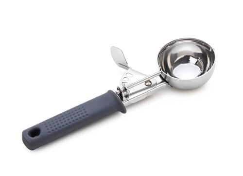 Click to enlarge Clazkit Ice Cream Scoop | Push Button | Stainless Steel Ice Cream Scoop with Ergonomic Handle – Heavy Duty, Rust-Resistant Dessert Scooper | Color May Vary