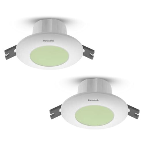 Panasonic 5 Watt LED Deep Junction Downlighter, LED Downlight with 85mm Cut Out, BIS & ROHS Certified, 4KV Surge Protection, Green Light (PDLM3405G-2)