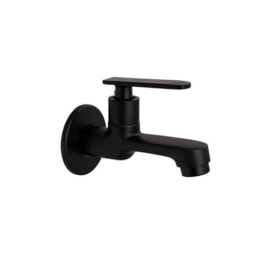 Click to enlarge NEW WARE® 4.5 Inch Brass Bib Cock Tap Matte Black