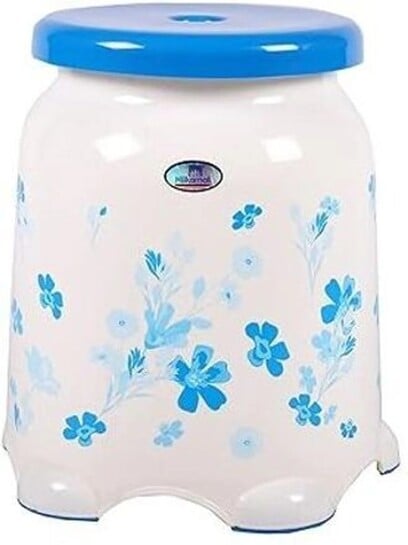 Nilkamal FLORAL BATHROOM NON SLIPPERY WITH GRIPS STOOL FOR ADULTS...more