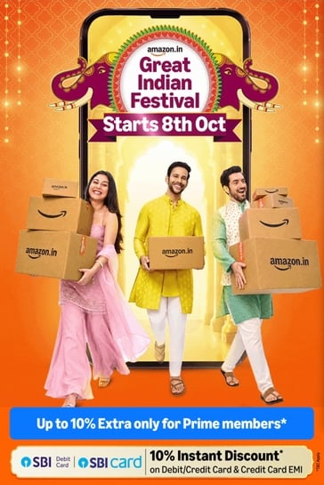 (starts 8th oct) Great Indian Festival - 10% SBI Card Offer