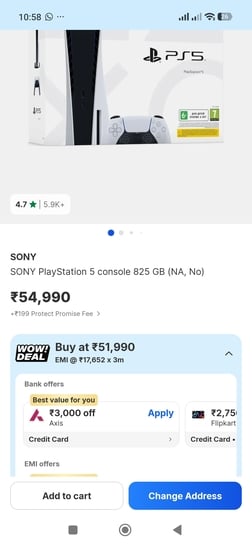 PS5 console slim disc edition for 51990/-