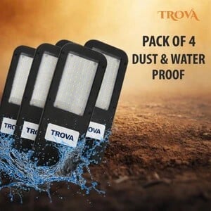 Trova 72W LED Street Light |pack of 4| High Brightness Outdoor Waterproof IP65 Energy Saving Street Lamp for Roads, Parking Lots, Gardens & Industrial Use Street Light Outdoor Lamp (Black)