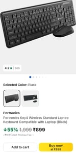 BIS - 100% SUPERCOIN BACK ON WIRELESS KEYBOARD