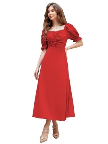 Click to enlarge Shasmi Sweetheart Neck Ruched A-Line Long Evening Dress for Women