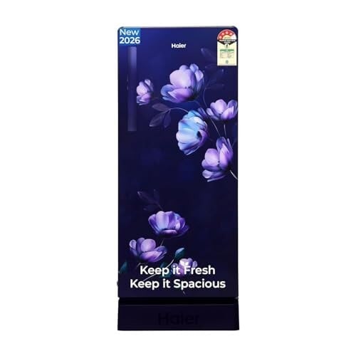 Haier 190 L 4 Star Direct Cool Single Door Refrigerator (HED-204TMIBA-N, Marine Ivy, Base Stand Drawer, 2026 Model)